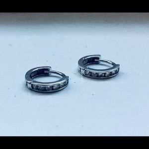 Small sparkly ear huggers